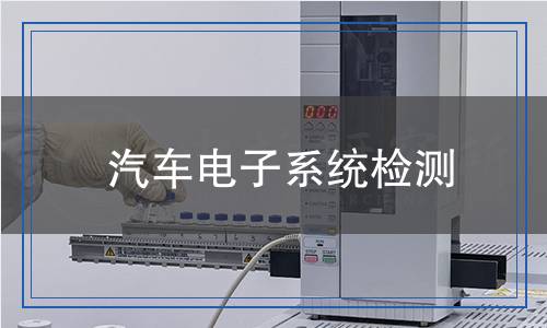 汽車電子系統(tǒng)檢測