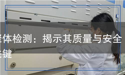 預(yù)聚體檢測(cè)：揭示其質(zhì)量與安全的關(guān)鍵