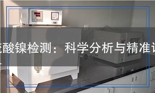 硫酸鎳檢測：科學分析與精準評估